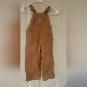 Carhartt Double Knee Overalls Kids Youth Size 3t Regular Duck Khaki Brown